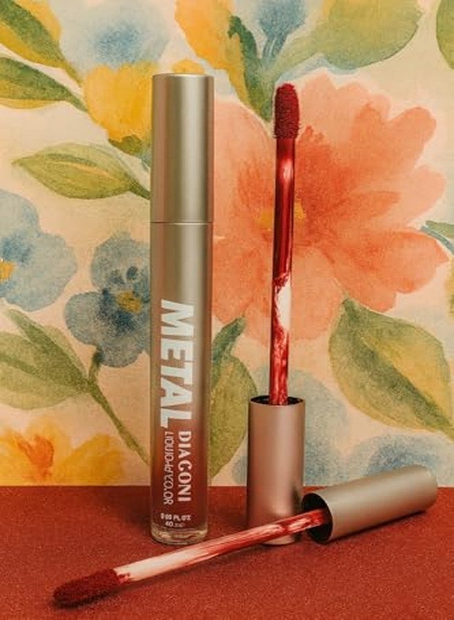 ماسيبو يو أس أيه أحمر شفاه سائل فاخر من ماسيبو يو إس إيه، لون ميتال ديوني - سهل التطبيق للغاية، بلمسة نهائية لامعة، يدوم طويلاً لإطلالة شفاه متألقة - Image 4