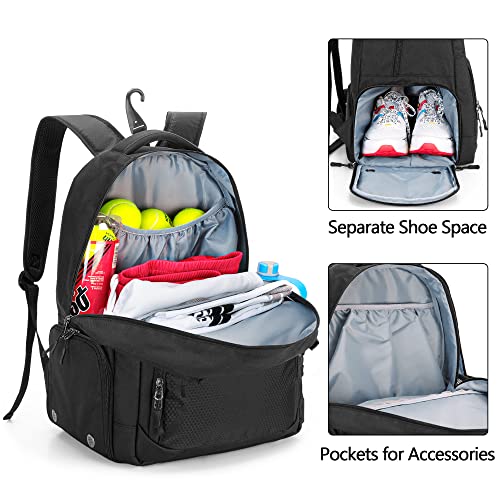 DSLEAF Tennis Bag for Men/Women to Hold 2 Rackets, Tennis Backpack with Separate Shoe Space for Tennis Sport - Image 3