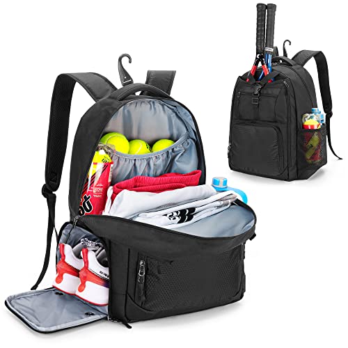 DSLEAF Tennis Bag for Men/Women to Hold 2 Rackets, Tennis Backpack with Separate Shoe Space for Tennis Sport - Image 1