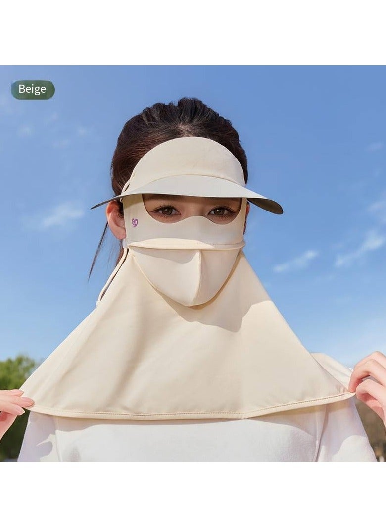 general Lce Silk Sun Protection Mask Face Cover Full Face Neck Outdoor Sunshade UV Protection