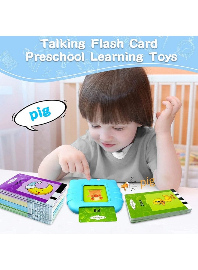 فنبلاست بطاقات تعليمية ناطقة من فن بلاست للأطفال، ألعاب تعليمية للأطفال، بطاقات تعليمية باللغة الإنجليزية، ألعاب تعليمية مونتيسوري للأطفال من عمر سنتين إلى أربع سنوات، أولاد وبنات - ١١٢ بطاقة مزدوجة الجوانب (أزرق) - Image 2