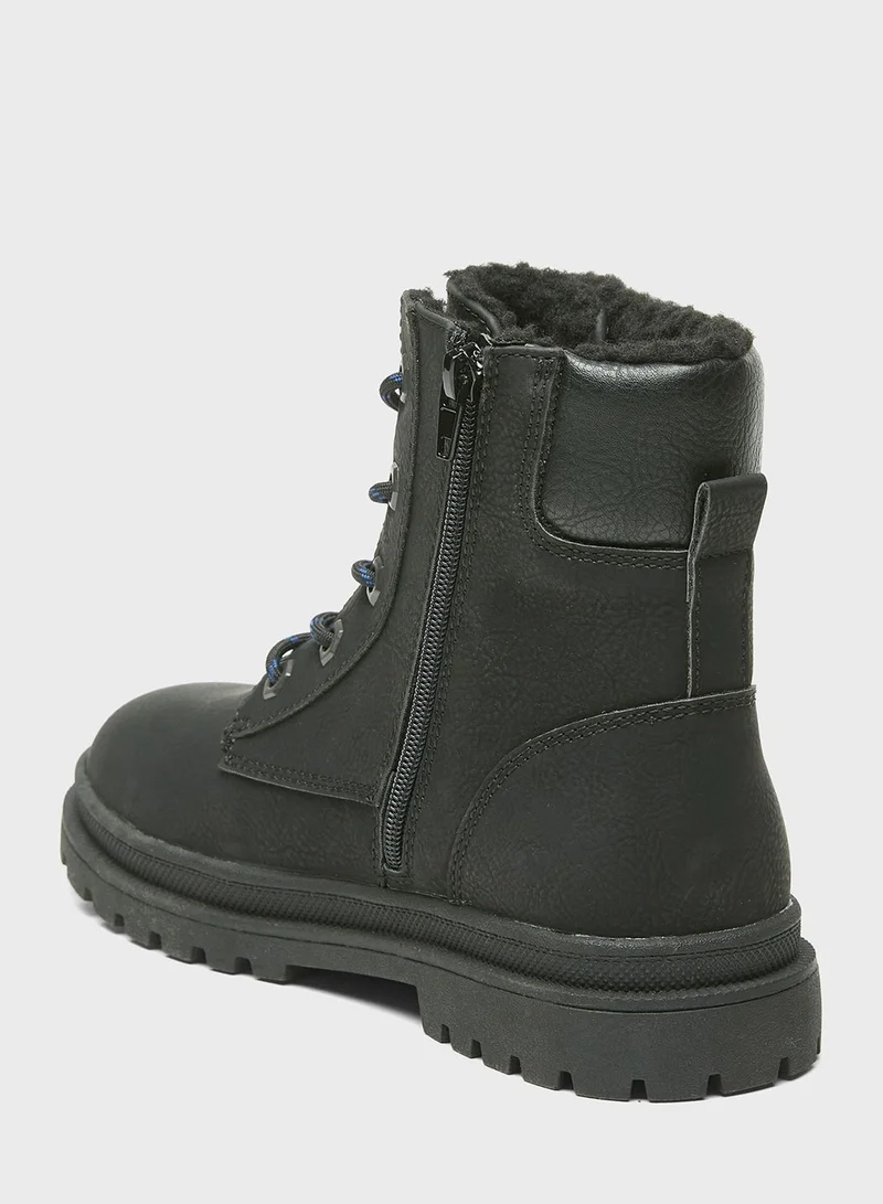 LBL by Shoexpress Kids Lace Up Boots