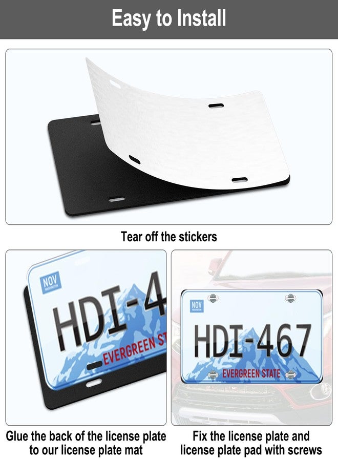 Demao License Plate Sound Insulation Pad,License Plate Shockproof Pad,Sponge Pad,2 Pcs EVA Paste License Plate Protection Pad,License Plate Accessories.11.4"x5.7"x0.1" - Image 4