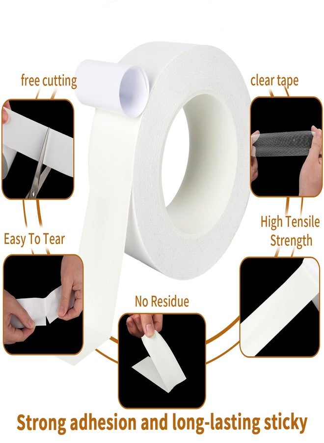 Kwtpsg White Double Sided Fabric Tape Heavy Duty, Multipurpose Carpet & Craft Adhesive Tape for Home, Office, DIY, and Decoration, 2Inch x 33FT - Image 4