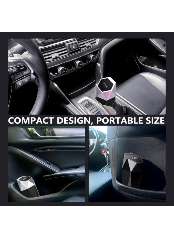 Ginsco Ginsco Car Trash Can Cup Holder, 2 Pack Mini Trash Can with Lid, Car Accessories for Interior, Leakproof Small Trash Cup for Home with Additional 2 ABS Hooks and 90pcs Trash Bags Black  - Image 3
