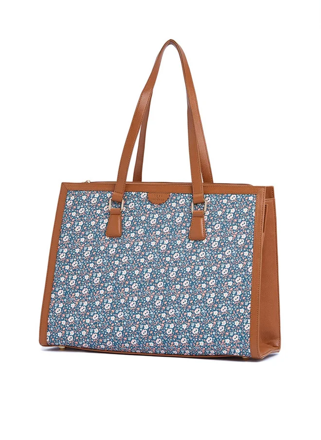 Chumbak  Teal by Chumbak Floral Beds Office Tote  | Best Price UAE