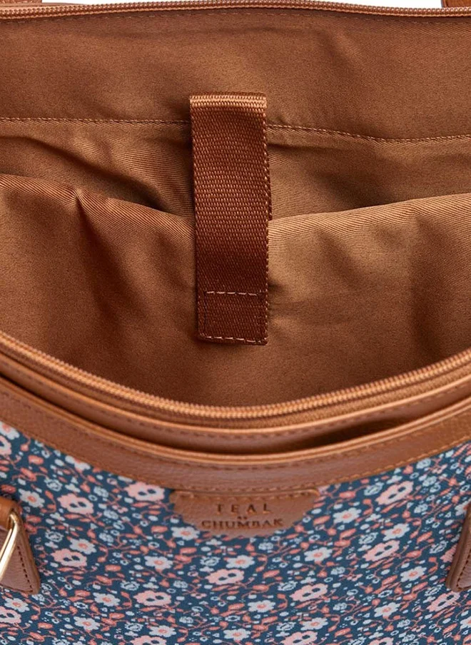 Chumbak  Teal by Chumbak Floral Beds Office Tote  | Best Price UAE