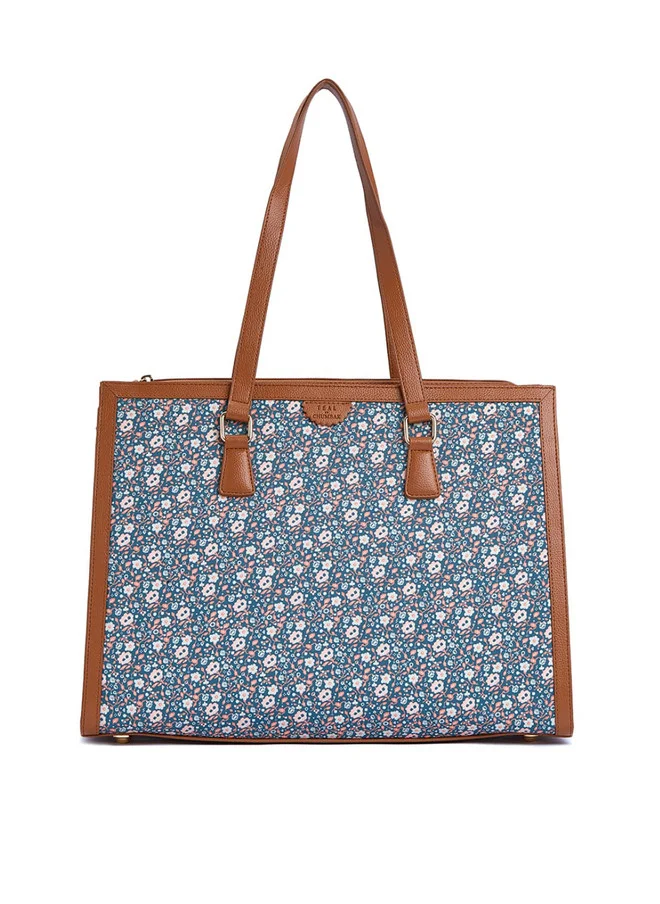 تشومباك Teal by Chumbak Floral Beds Office Tote