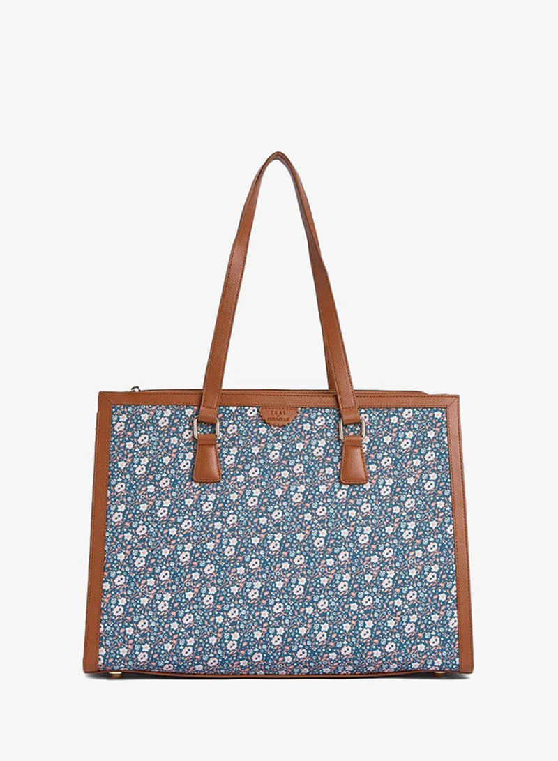 تشومباك Teal By Chumbak Floral Beds Office Tote