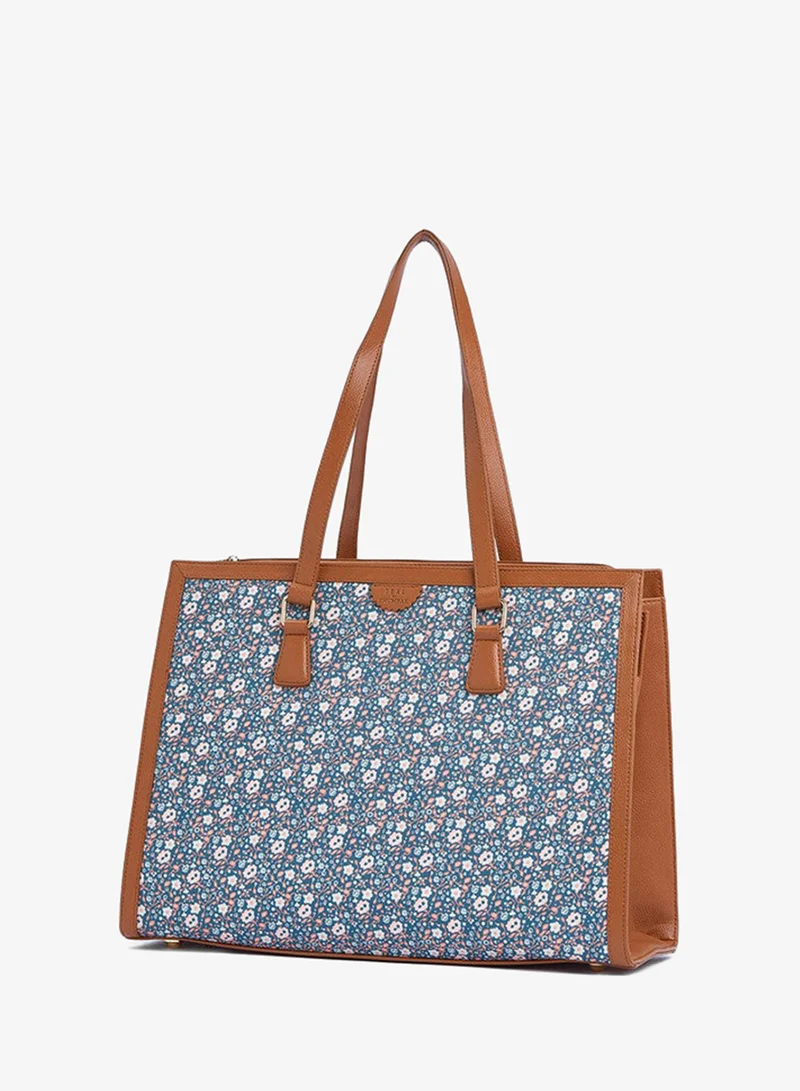 Chumbak  Teal By Chumbak Floral Beds Office Tote for Women | Best Price UAE