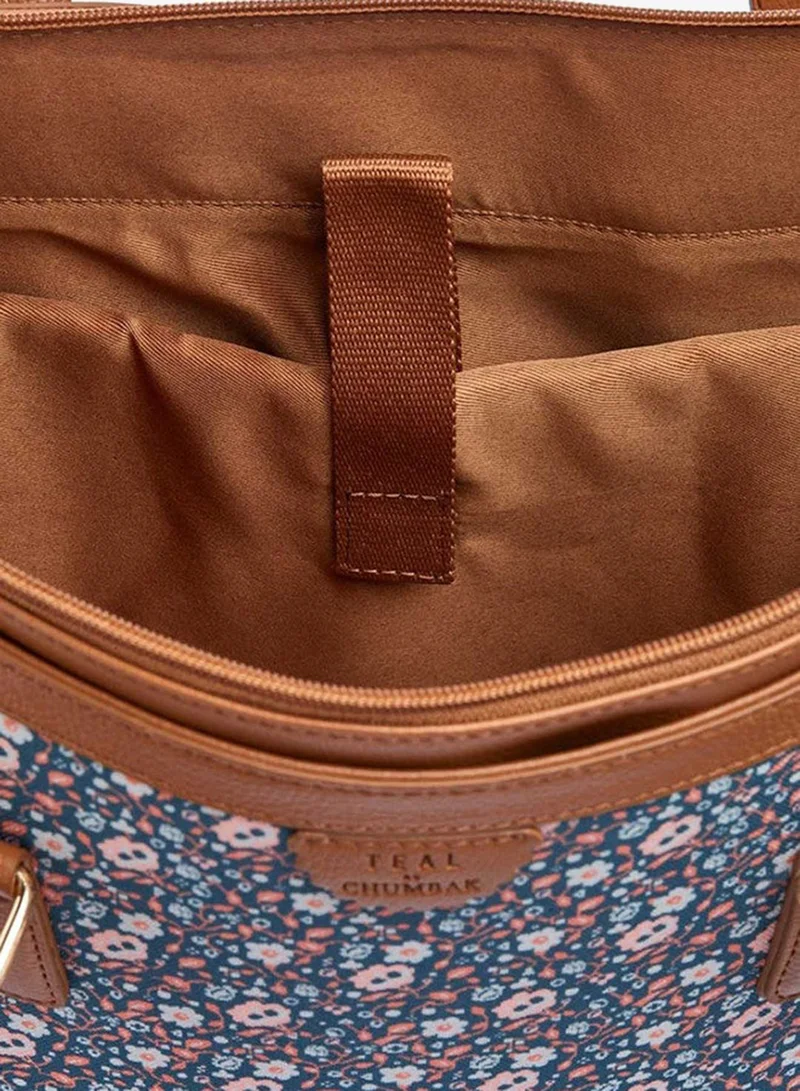Chumbak  Teal By Chumbak Floral Beds Office Tote for Women | Best Price UAE
