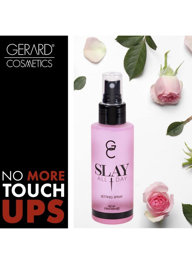 Gerard Cosmetics Slay All Day Makeup Setting Spray | Rose Scented | Matte Finish With Oil Control | Cruelty Free, Long Lasting Finishing Spray, 3.38Oz (100Ml)  - Image 2