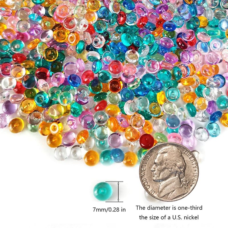 HappyFiller 4400 Pcs Multi Colored Acrylic Mini Beads Slime Beads,Colorful Vase Fillers,Fish Bowl Floral Decor,Resin Art Crafts,Party Confetti Table Scatter,Makeup Brush Holder Fillering,14 OZ - Image 4