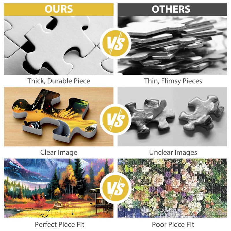 Jeacirio 500 Pieces Jigsaw Puzzles for Adults Puzzle Bear Mountain Nature Puzzle for Elderly, Recycled Paper Puzzle 500 Pieces, Challenging Puzzle Family Game Great Gift for Friends, 20.5 x 15 Inch - Image 3