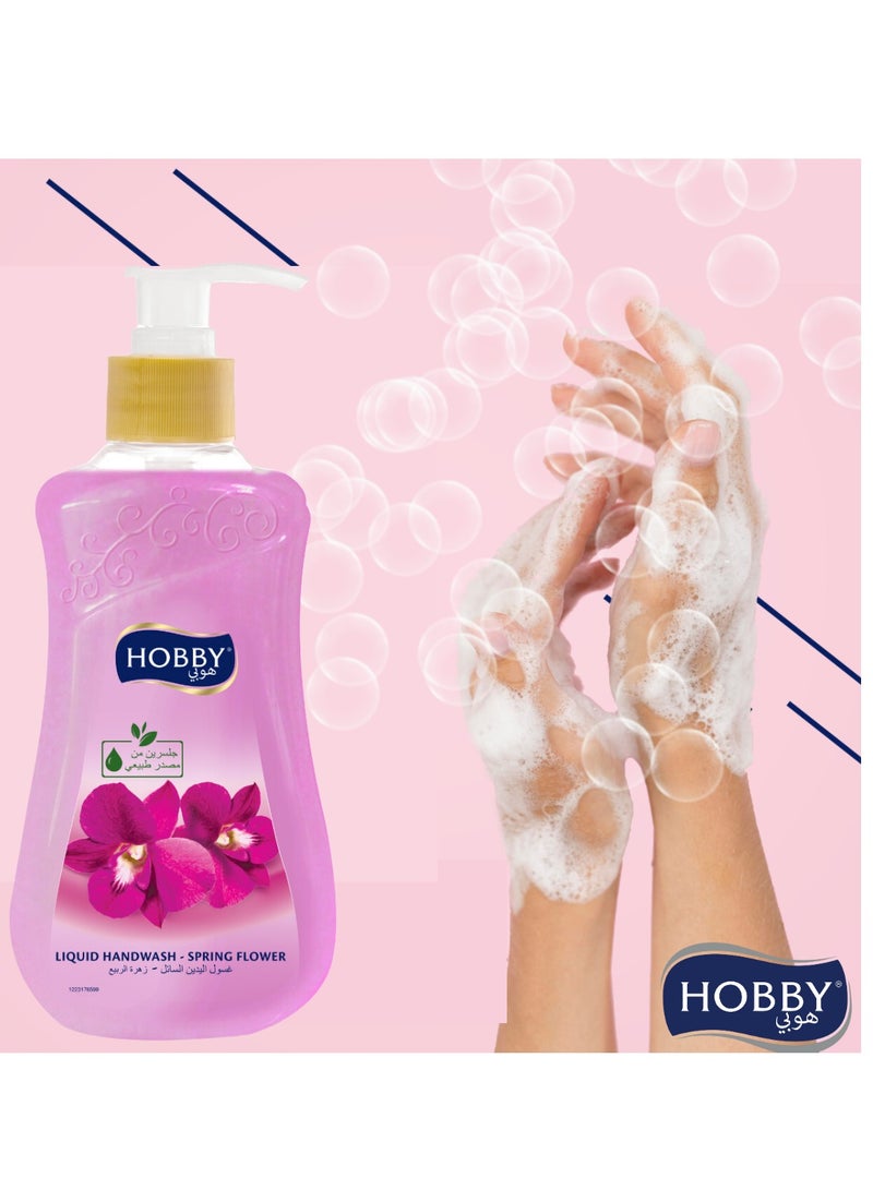 Hobby Spring Flower Liquid Hand Wash 400ml - Image 4