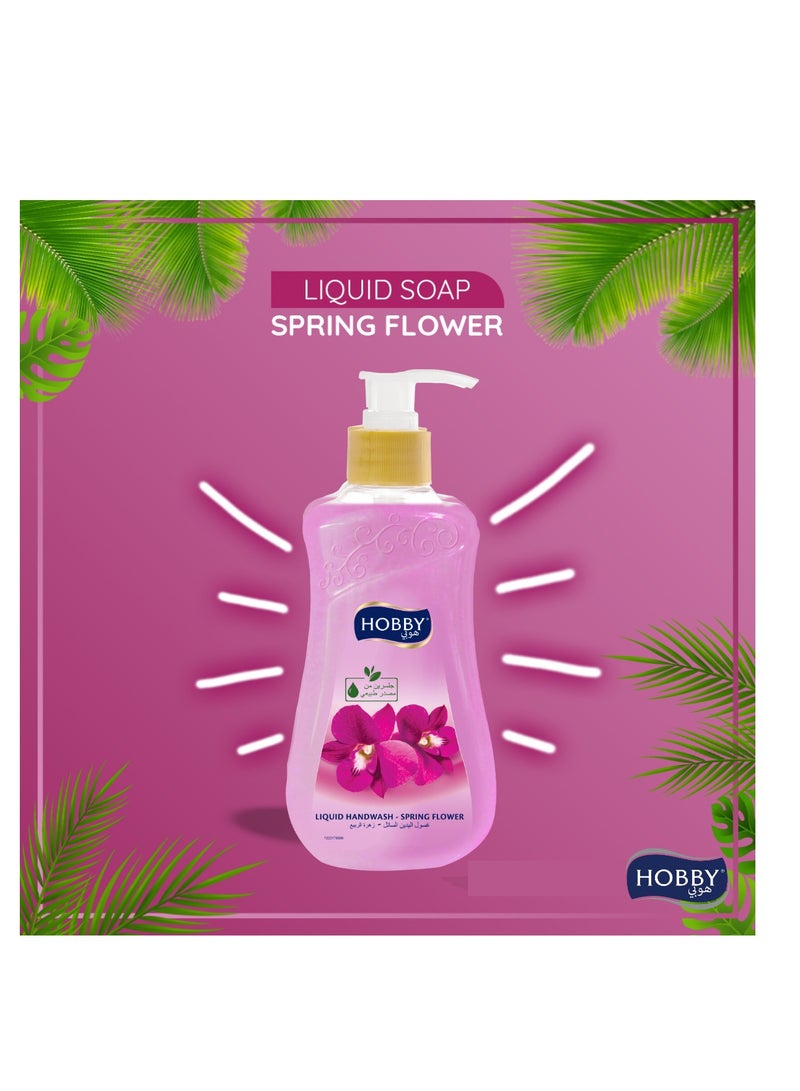 Hobby Spring Flower Liquid Hand Wash 400ml - Image 3