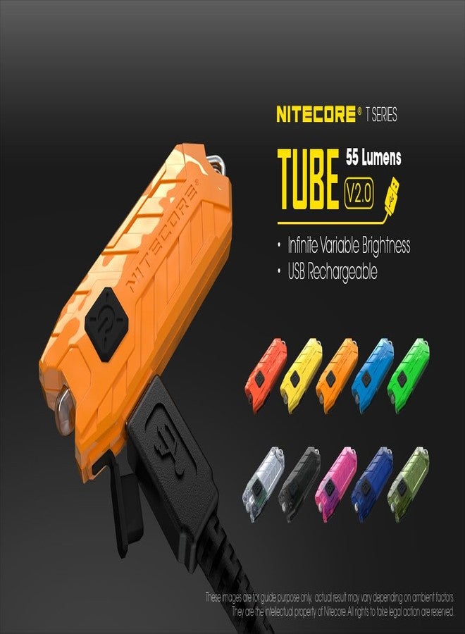 NITECORE TUBE V2.0 55 Lumen USB Rechargeable UltraLight Keychain Flashlight with LumenTac micro USB Charging Cable - Image 3