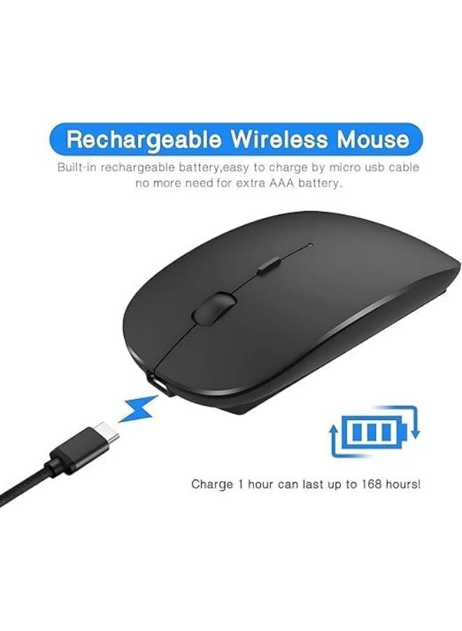 W10 Wireless Bluetooth Mouse – Ergonomic Lightweight Design with High Precision Optical Sensor – Compatible with TV, Tablet, PC - Image 2