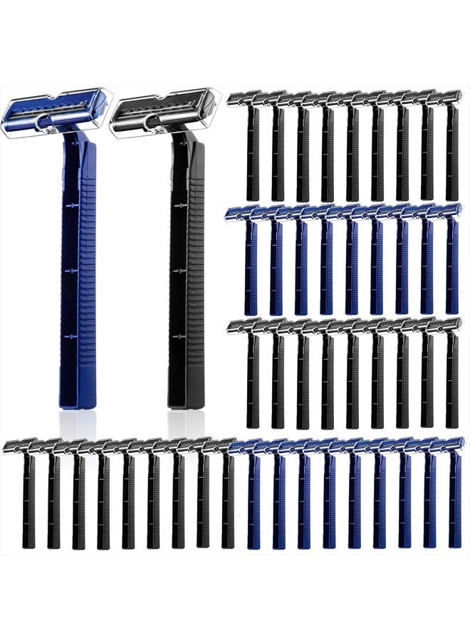 Chumia 30 Pieces Disposable Razors Bulk Individually Wrapped Disposable Safety Twin Blade Razors with Clear Safety Cap for Travel Hotels Motels Beauty Salons Homes - Image 1