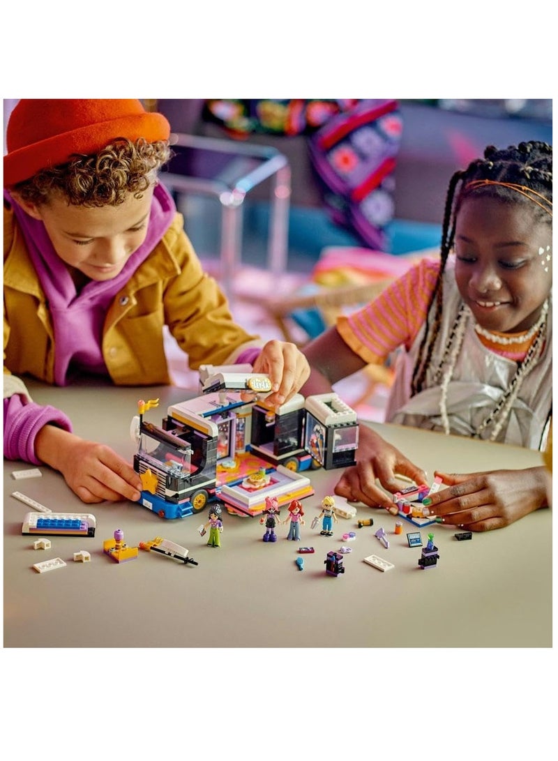LEGO حافلة جولة موسيقى نجمة البوب من ليغو فريندز 42619 مجموعة ألعاب كتل البناء; ألعاب للأولاد والبنات والأطفال (845 قطعة) - Image 4