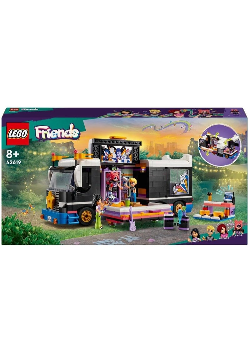 LEGO حافلة جولة موسيقى نجمة البوب من ليغو فريندز 42619 مجموعة ألعاب كتل البناء; ألعاب للأولاد والبنات والأطفال (845 قطعة) - Image 2