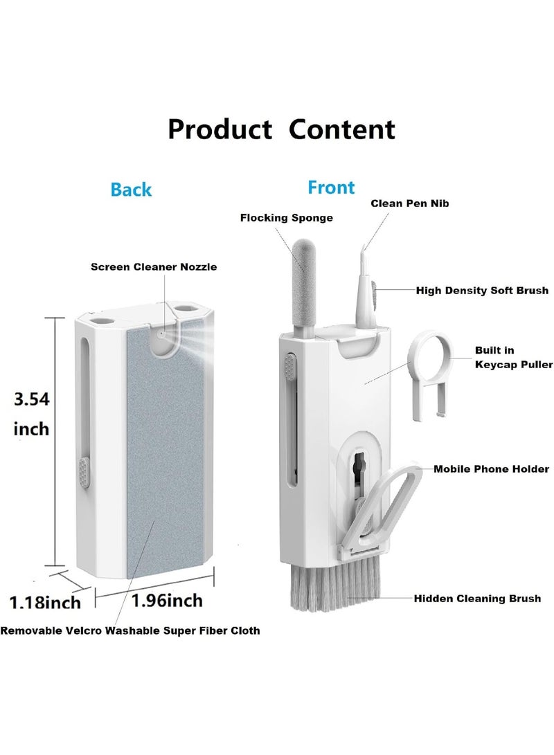 8-in-1 Laptop, Phone, Screen, Keyboard & AirPods Cleaner Kit – Multi-Functional Cleaning Tool for iPad, MacBook, Tablet, Computer, AirPods Pro, Earbuds – with Cell Phone Stand for Office Desk - Image 3