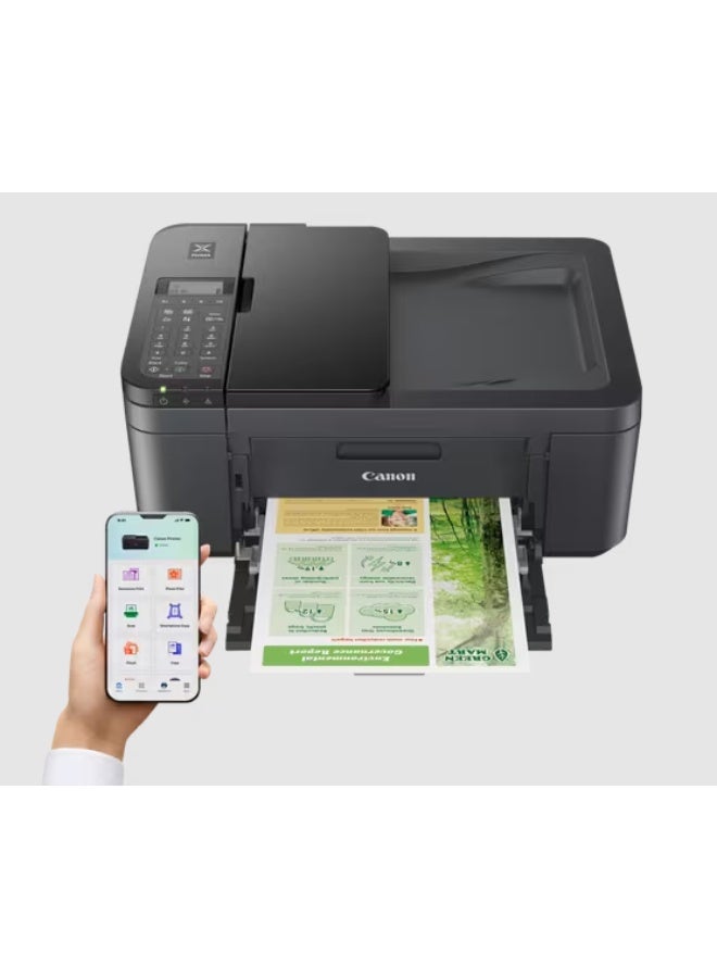كانون Canon Pixma Tr4645 Wireless Colour All-In-One Inkjet Photo Printer, A4 Print, Copy, Scan, Fax, Wi-Fi, High-Quality 8.8 Ipm Black And 4.4 Ipm Colour Printing, Cloud Link, 20-Sheet Adf¹ And Auto 2-Sided Printing Black - Image 2