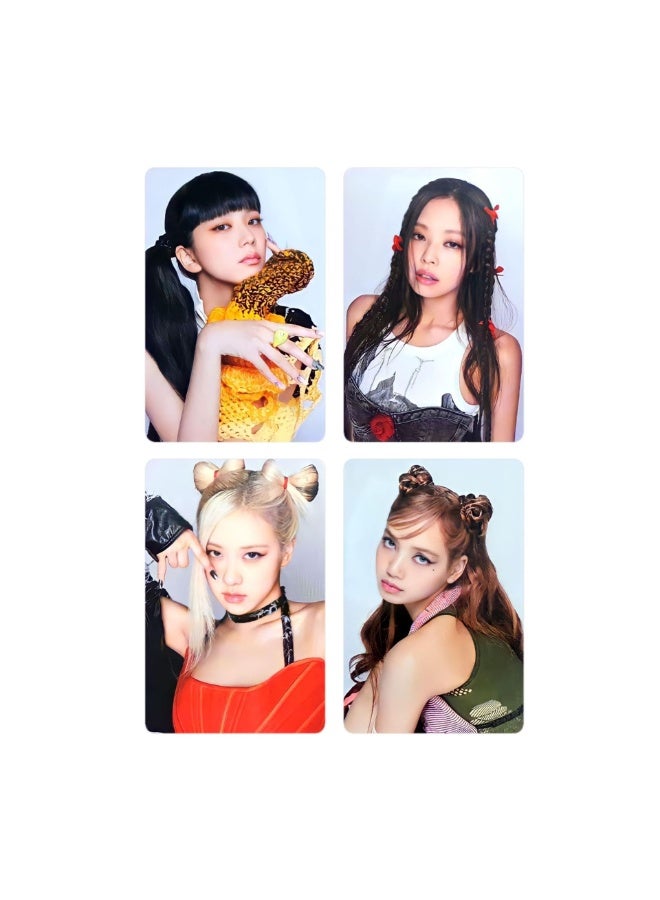 NIBEMINENT 4 Pcs Kpop BLACKPINK Born Pink Top Loader Kit Lomo Cards Card For Fans Collection Gifts - Image 1