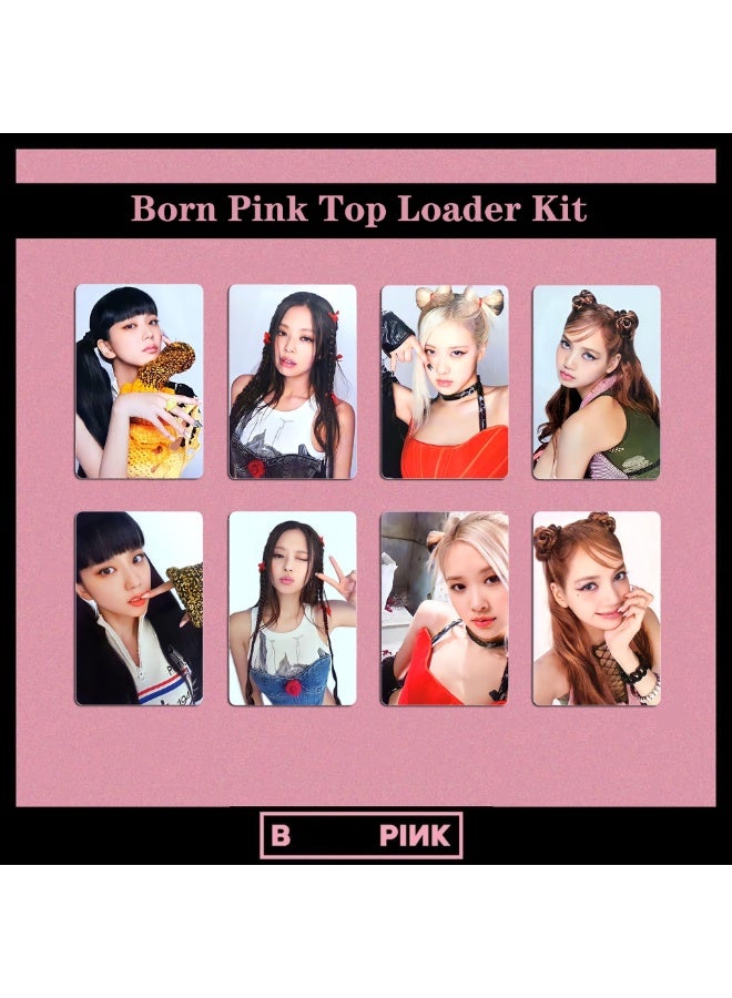 NIBEMINENT 4 Pcs Kpop BLACKPINK Born Pink Top Loader Kit Lomo Cards Card For Fans Collection Gifts - Image 2