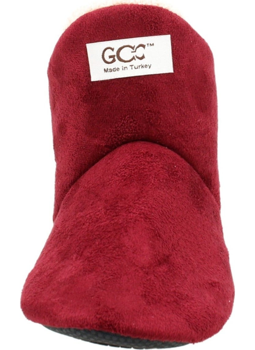 SS UCC - 001 Women's Home Boots Panduf Home Slippers - Claret Red - Image 1