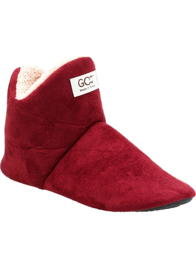 SS UCC - 001 Women's Home Boots Panduf Home Slippers - Claret Red - Image 1