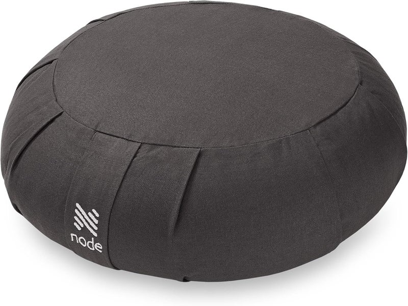 Node Fitness Zafu Meditation Cushion, 15" Round Buckwheat Yoga Pillow with Organic Cotton Cover - Image 1