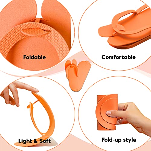 ZMOI Disposable Pedicure Slippers 24 Pairs Anti-Slip - EVA Foam One Size Fits All Flip Flops - Comfortable and Safe - Fun Colors Ideal Spa, Nail Salon - Image 3