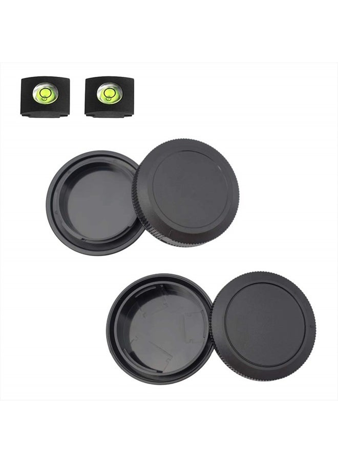 ULBTER - Body Cap & Rear Lens Cap Cover for Canon EOS R6 EOS R5 EOS R EOS RP EOS R3 EOS R7 EOS R10 EOS R6 Mark ii More Canon RF Mount and Lens Accessories with Hot Shoe Cover - Image 1