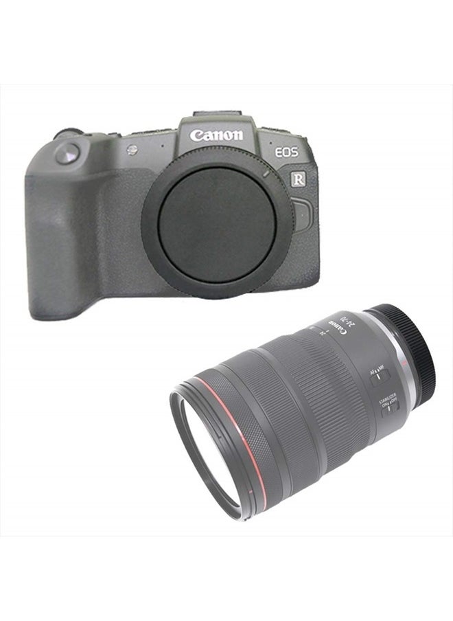 ULBTER - Body Cap & Rear Lens Cap Cover for Canon EOS R6 EOS R5 EOS R EOS RP EOS R3 EOS R7 EOS R10 EOS R6 Mark ii More Canon RF Mount and Lens Accessories with Hot Shoe Cover - Image 1