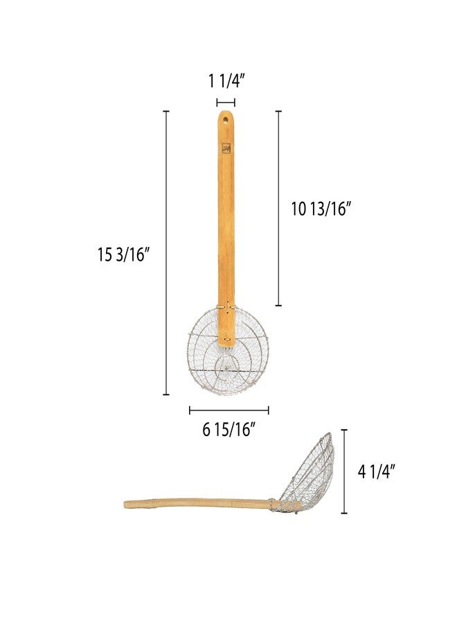 Thunder Group Bamboo Handled Skimmer, 6-Inch - Image 3