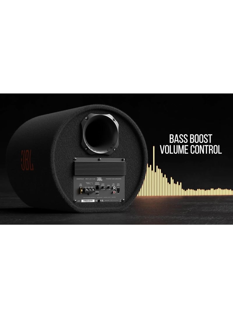 JBL BassPro Tube 12 Inch (30 cm) Active Subwoofer, 450W Max Class-D Amplified Bass Tube, Patented Slipstream Deep Bass Port, Powerful Car Bass System with Remote Control – Complete Amplified Solution - Image 5
