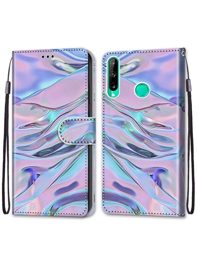 زبون جراب لهاتف Huawei P40 Lite E / Y7p، جراب جلدي من البولي يوريثان بتصميم متقاطع ملون، مع حامل وفتحات للبطاقات ومحفظة وحبل تعليق - Image 2