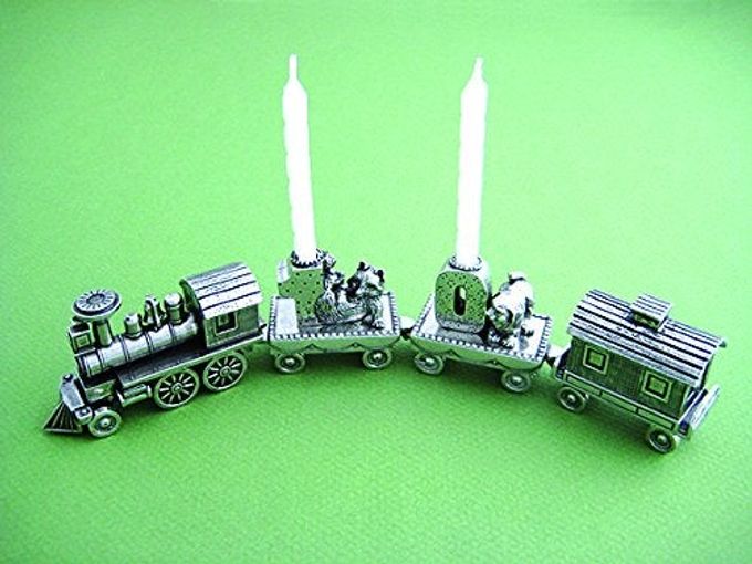 Danforth Birthday Train Engine  Candleholder Handcrafted Pewter Birthday Party Decorations  1 1/2" Tall by 2 1/2" Wide, Made in USA - Image 3