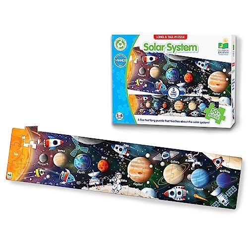 The Learning Journey Long and Tall Puzzles Solar System 51 Piece 5FootLong Preschool STEM Puzzle Educational Gifts for Boys Girls Ages 3 and Up - Image 1