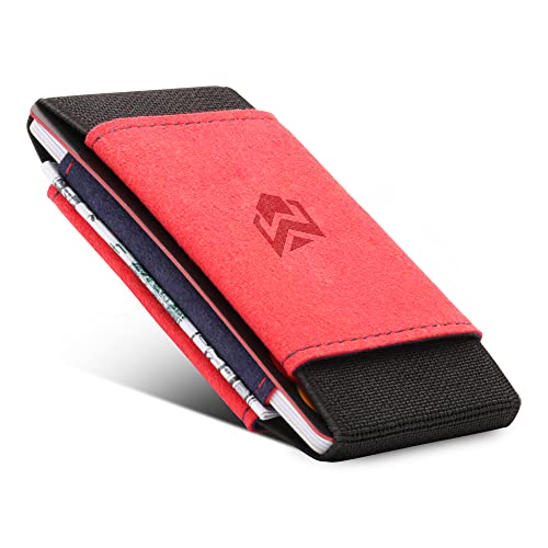 VBAX Elastic Wallet for Men & Women – Slim Minimalist Front Pocket Credit Card Holder, Stretch Fabric Design Fits 10 Cards & Cash – Compact Everyday Carry Wallet for Travel & Daily Use - Image 1