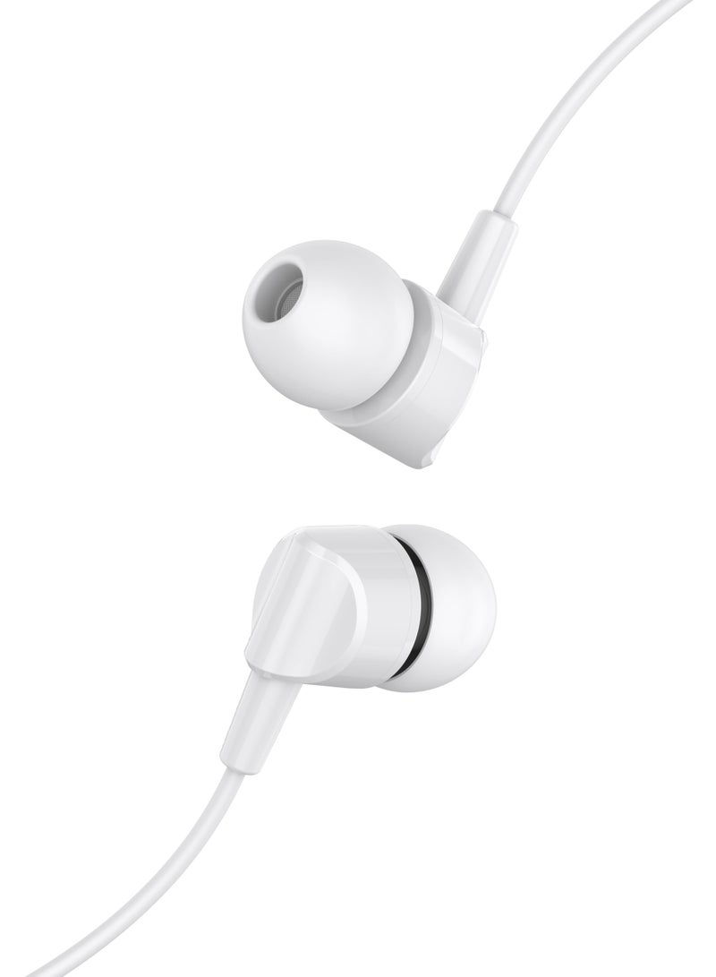 سماعات سلكية Celebrat G35 بجودة صوت HiFi مع ميكروفون مدمج وزر تحكم متعدد الوظائف - أبيض - Image 1