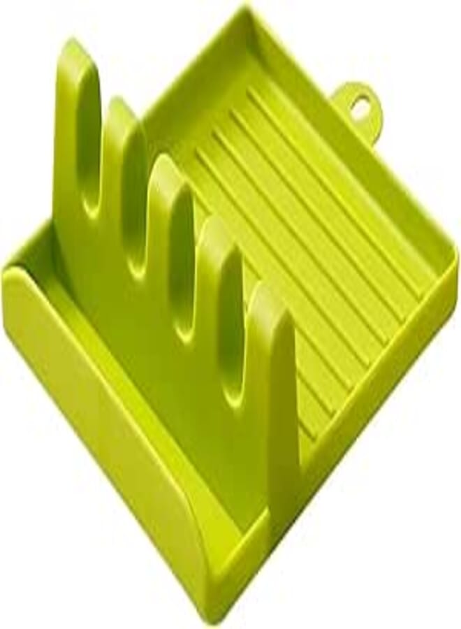 Oblivion Plastic Multi-Functional Spatula Holder | Cooking Spatula Tray/Heat Resistant Cooking Spatula Holder/Spatula Stand for Kitchen/4 Slots Cooking Utensil Storage Rack (Multicolor)