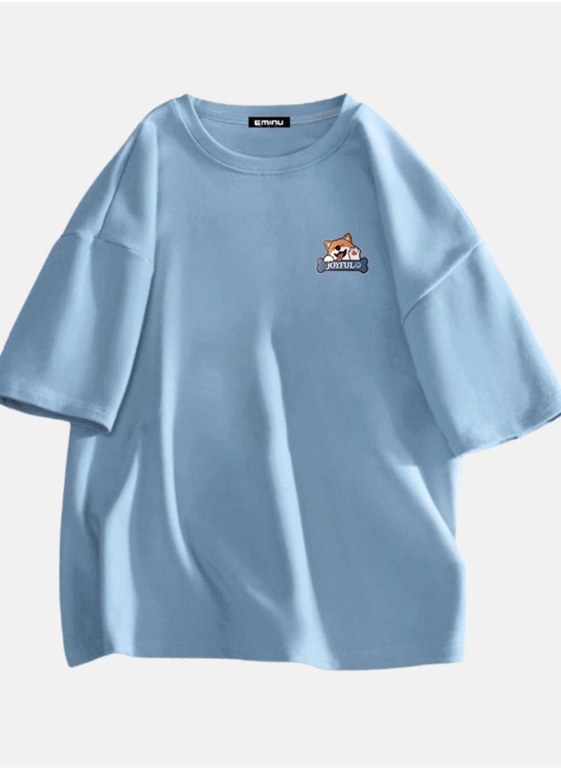Thirty-One Blue Wolf Symbol Unisex Oversized T-shirt  - Image 1