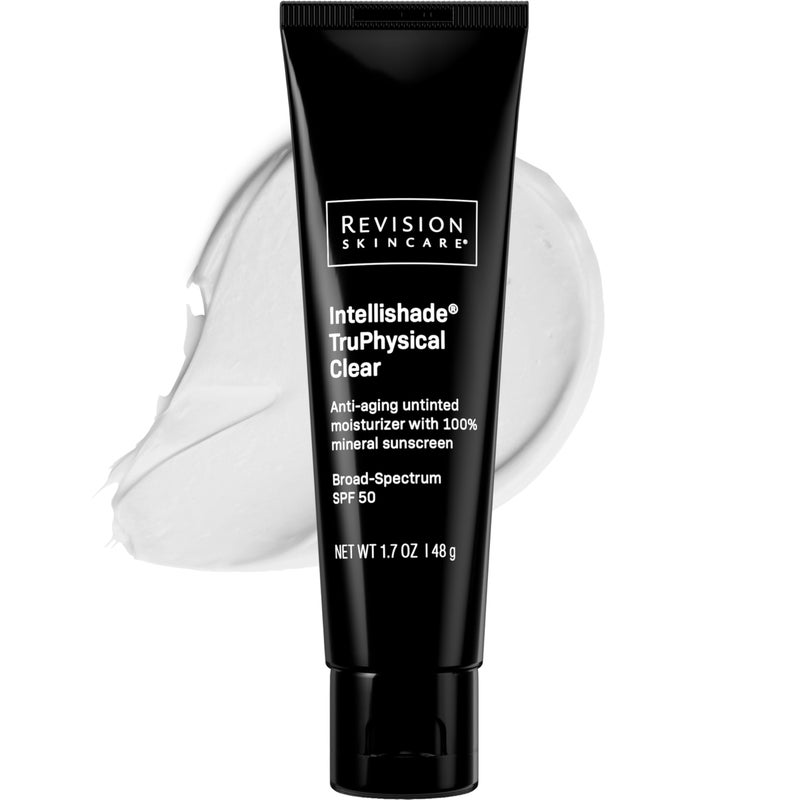 Revision Skincare IntellishadeÂ® TruPhysical Clear SPF 50, 100% Mineral Face Sunscreen, Oil-Free Anti-Aging Moisturizer with SPF and Vitamin C, Invisible Sunscreen for Sensitive Skin, 1.7 oz - Image 1