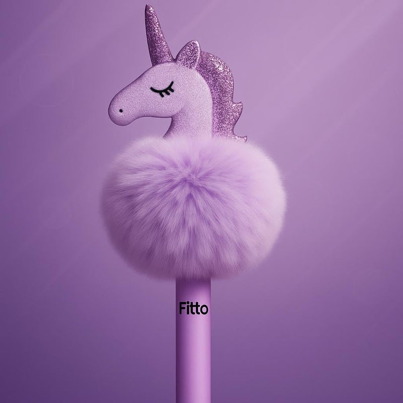 Fitto Unicorn Fantasy Ball Pen 1.0mm, 26cm, Assorted Colors, Pack of 4 - Image 2