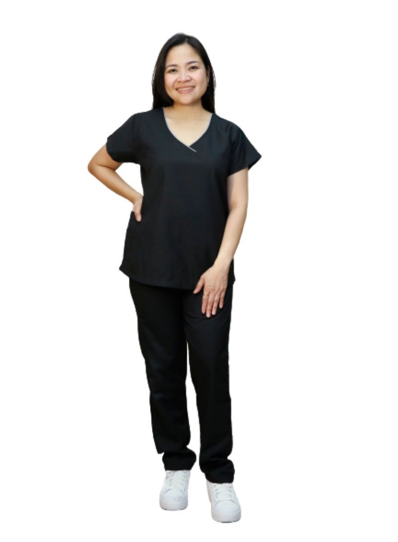 فيرونيكا Veronica Ladies Medical Scrub Set Clinic Doctor Nurse Nanny Maid Salon Uniform  - Image 1