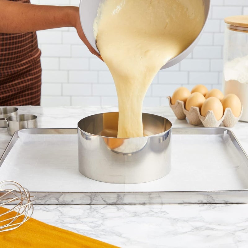 BAKERS 4U BAKERS 4U Stainless Steel Cake Baking Rings 8Inches with 2 inch Height Durable NonStick Ring - Image 5