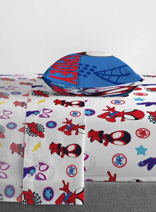 Jay Franco Marvel Spidey and His Amazing Friends Team Spidey 4 Piece Toddler Size Bed Set - Super Soft Microfiber - Includes Comforter & Sheet Set Bedding (Official Marvel Product) - Image 4