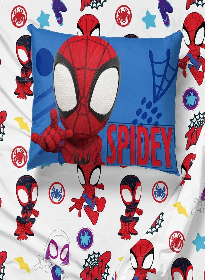 Jay Franco Marvel Spidey and His Amazing Friends Team Spidey 4 Piece Toddler Size Bed Set - Super Soft Microfiber - Includes Comforter & Sheet Set Bedding (Official Marvel Product) - Image 5